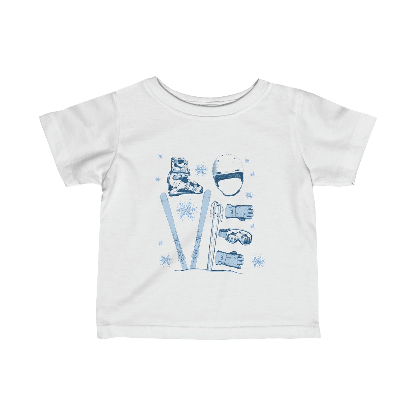 ⛷️ ❤️ Ski "LOVE" Graphic - Infant Cotton Tee