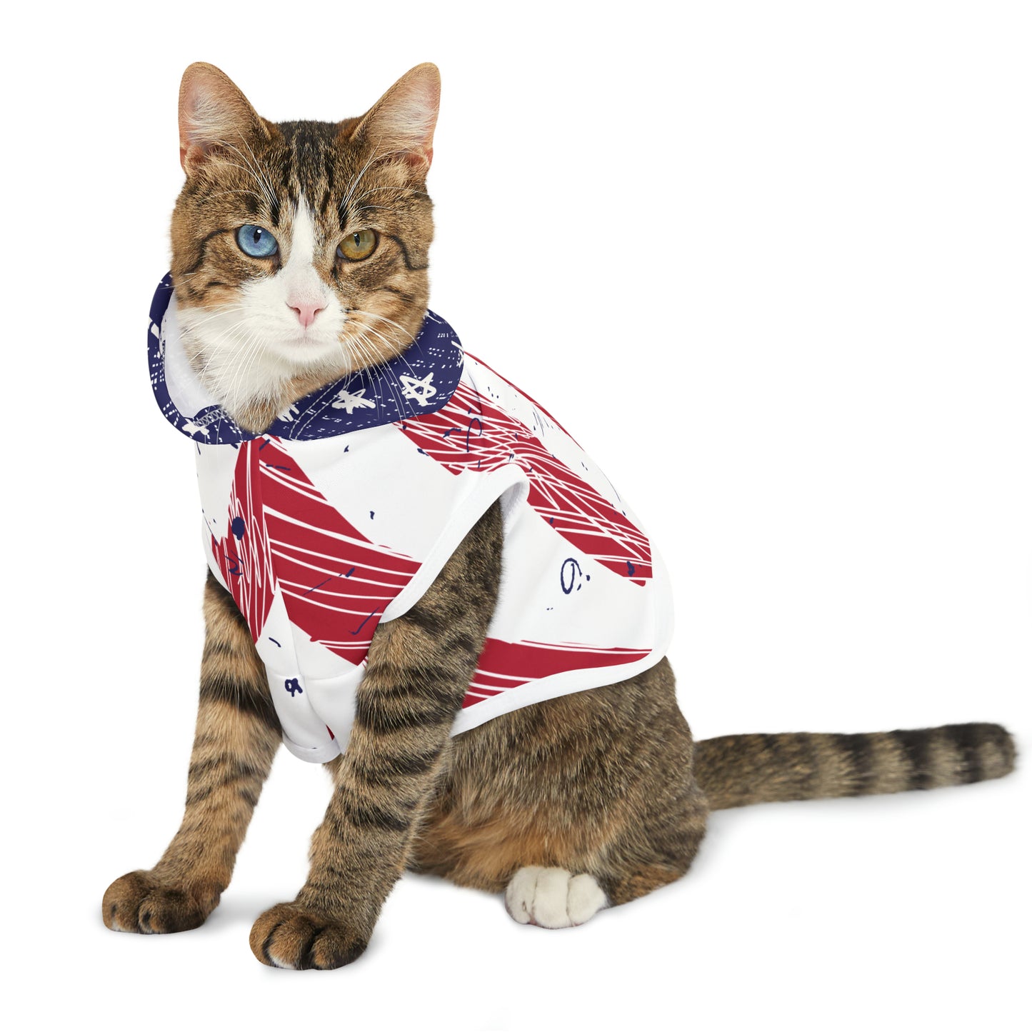 🇺🇸 American Flag Graphic - Pet Hoodie