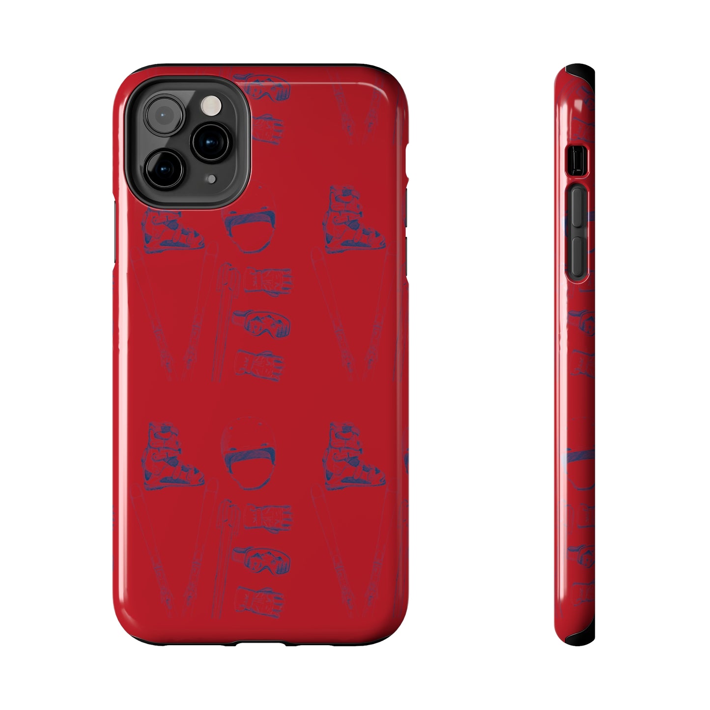 Tough Phone Cases — Ski "LOVE" Pattern