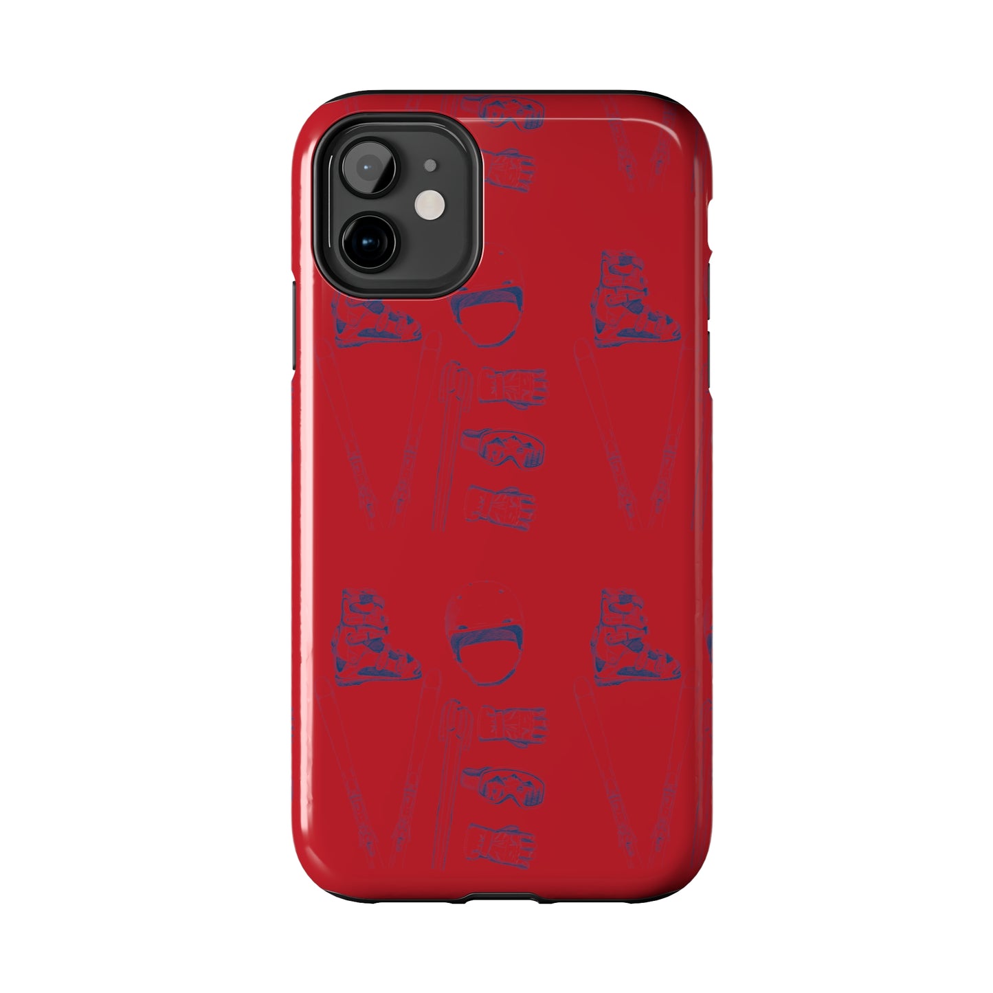 Tough Phone Cases — Ski "LOVE" Pattern