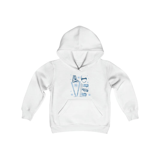 ⛷️❤️  Ski "LOVE" Graphic - Kids Hoodie