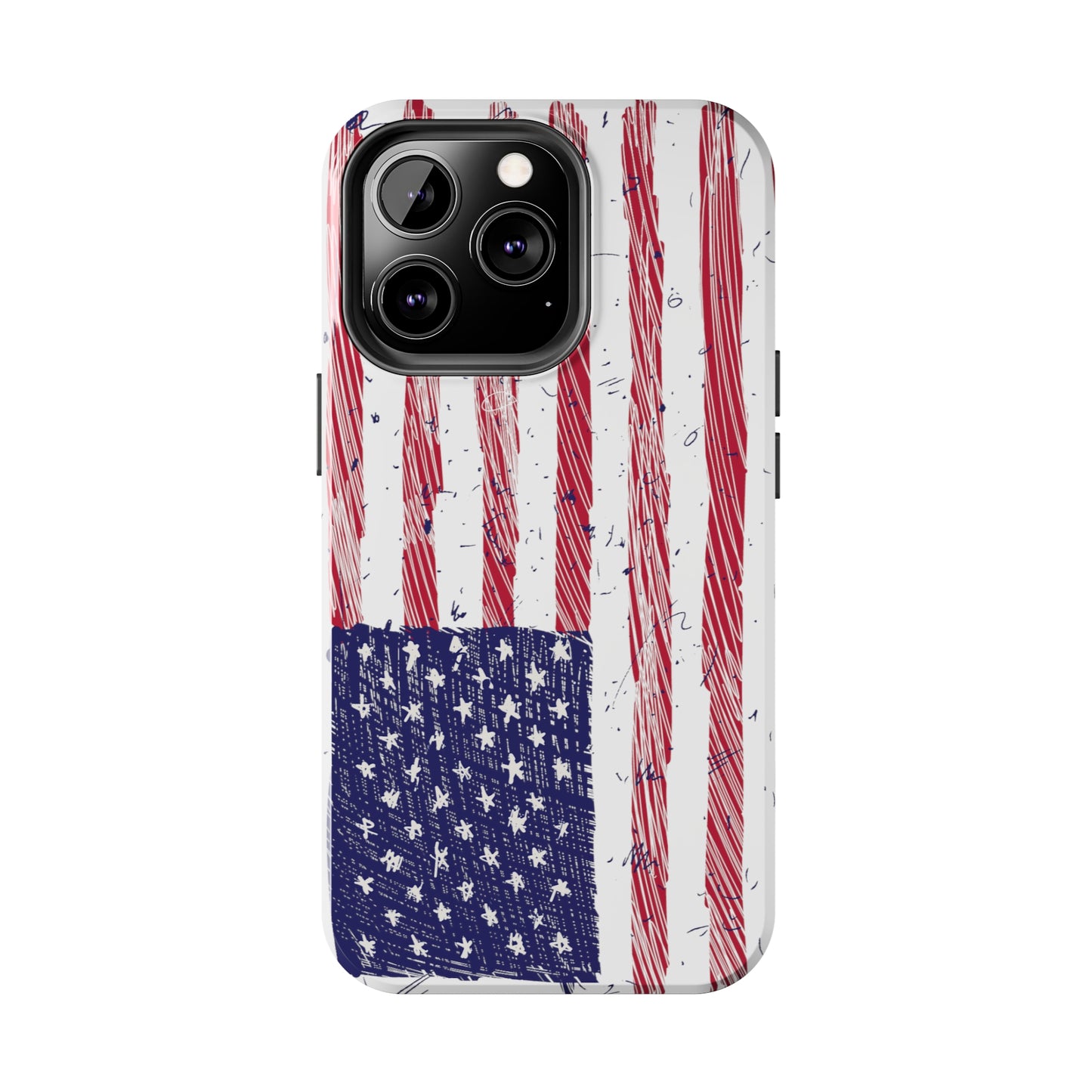 Tough Phone Cases - American Flag Illustration