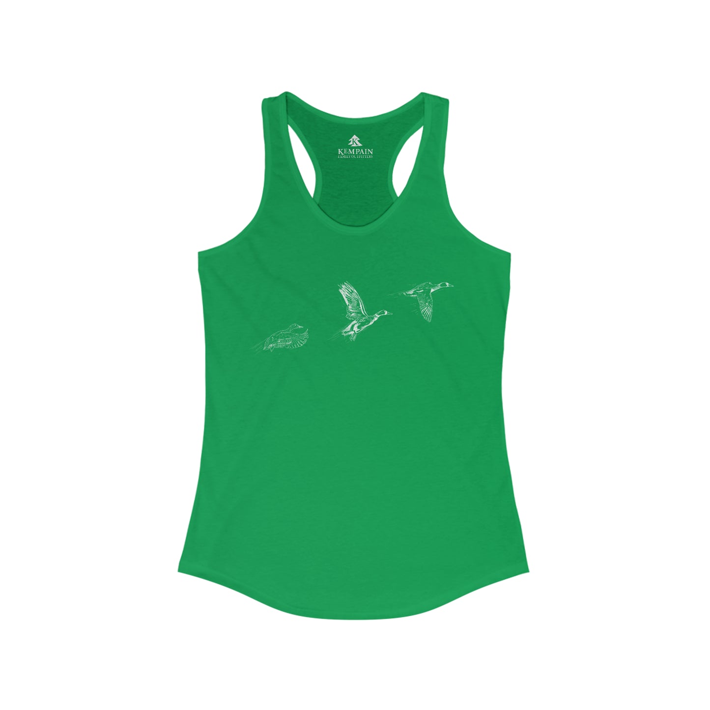 🦆 Flying Ducks Graphic Women's Racerback Tank Top