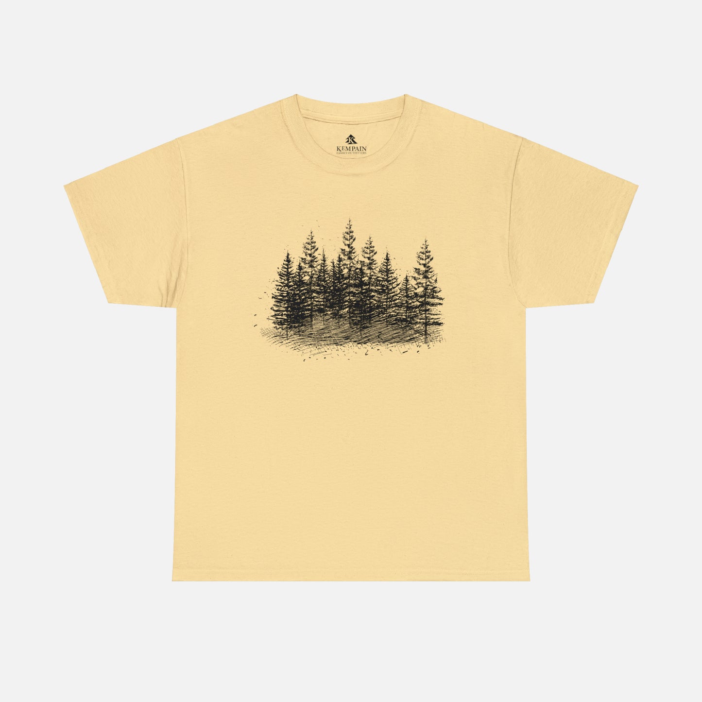 🌲 Forest Trees Graphic T-Shirt — Heavy Cotton