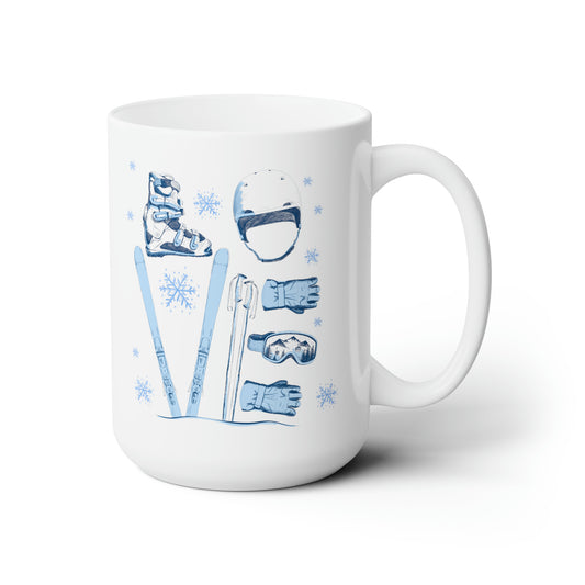 ⛷️❤️  Ski "LOVE" Graphic - Ceramic Mug 15oz - Ski "LOVE"