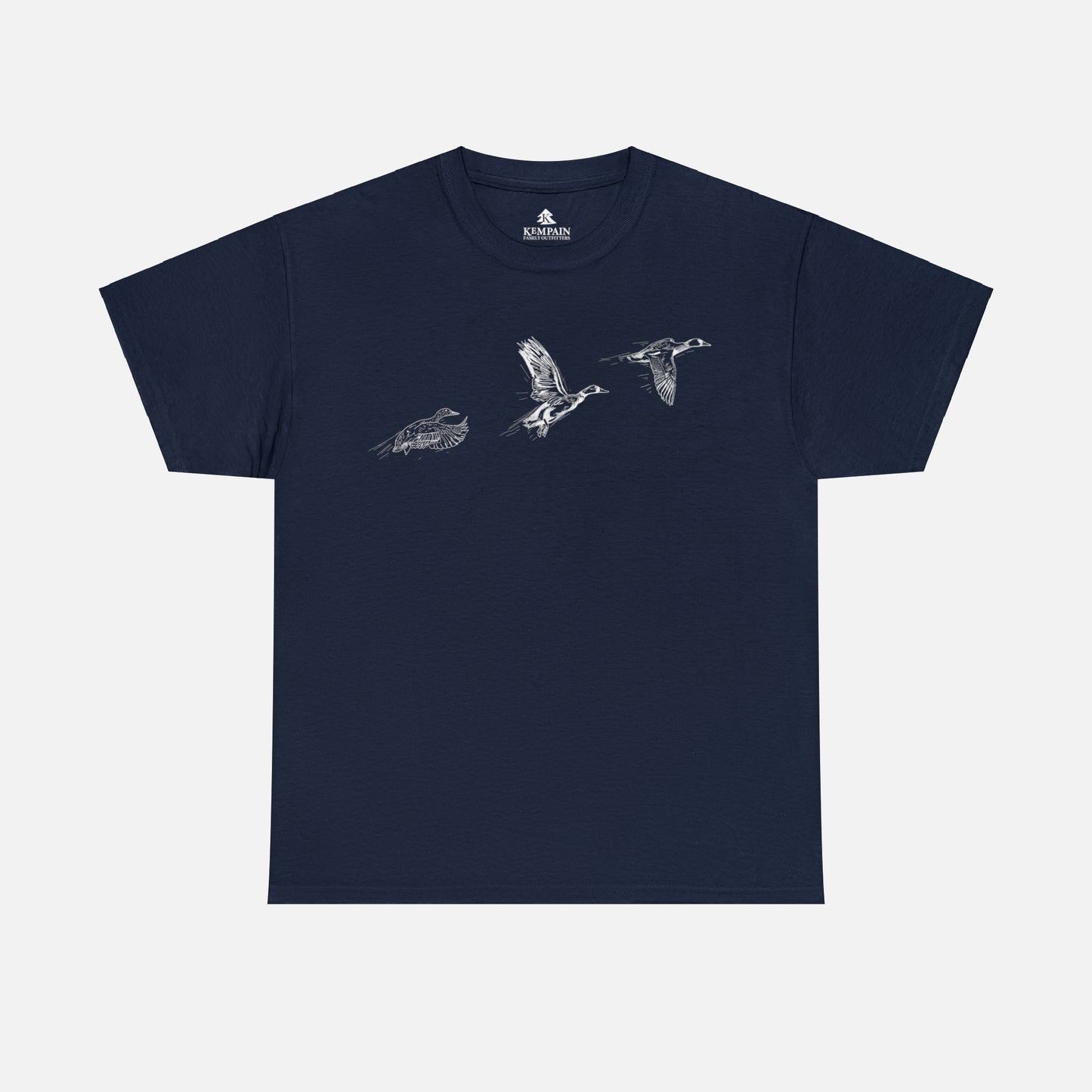 🦆 Flying Ducks Graphic T-Shirt — Adult Heavy Cotton