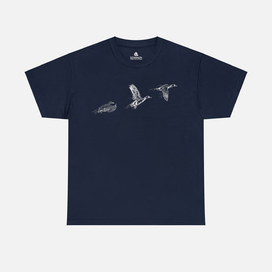 🦆 Flying Ducks Graphic T-Shirt — Adult Heavy Cotton