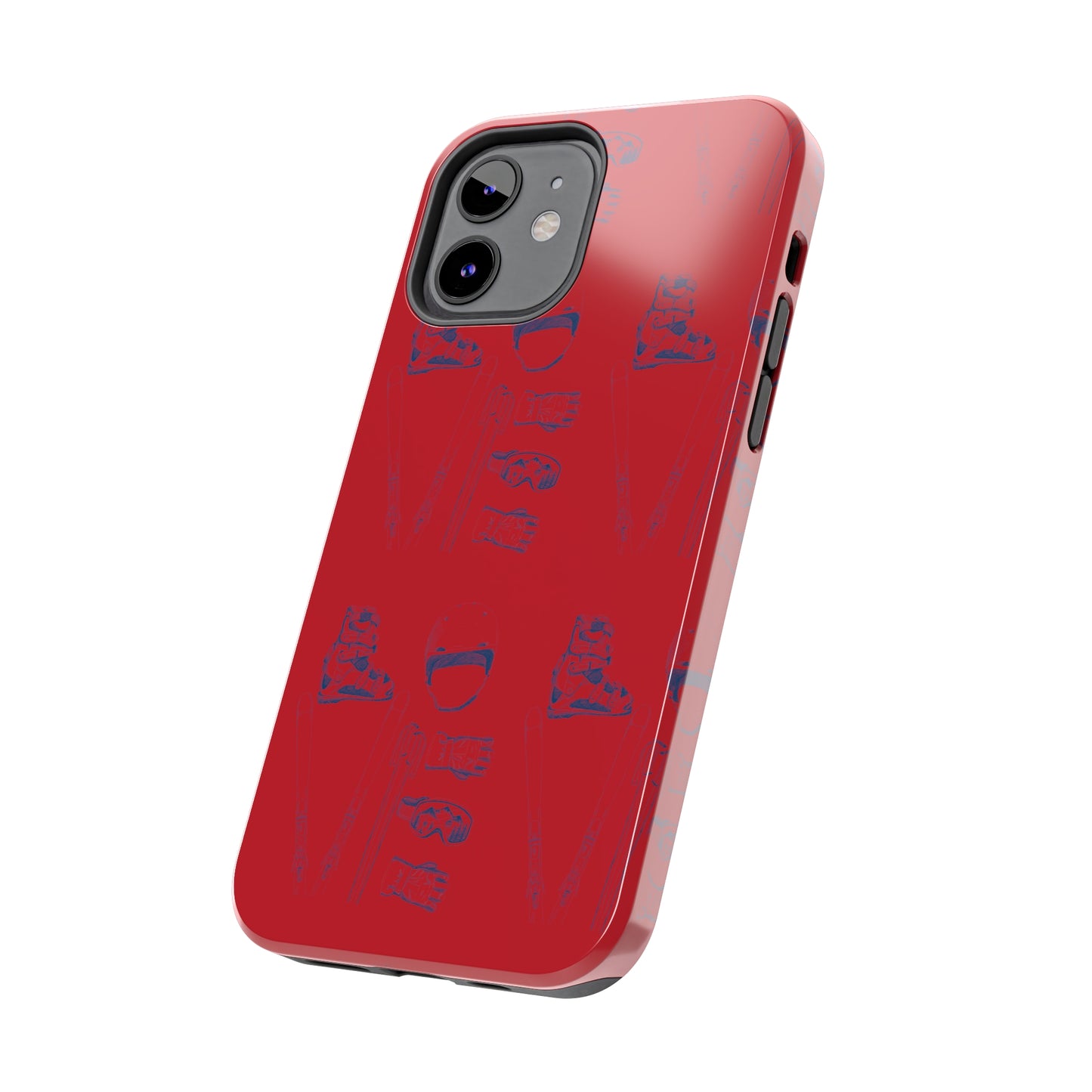 Tough Phone Cases — Ski "LOVE" Pattern