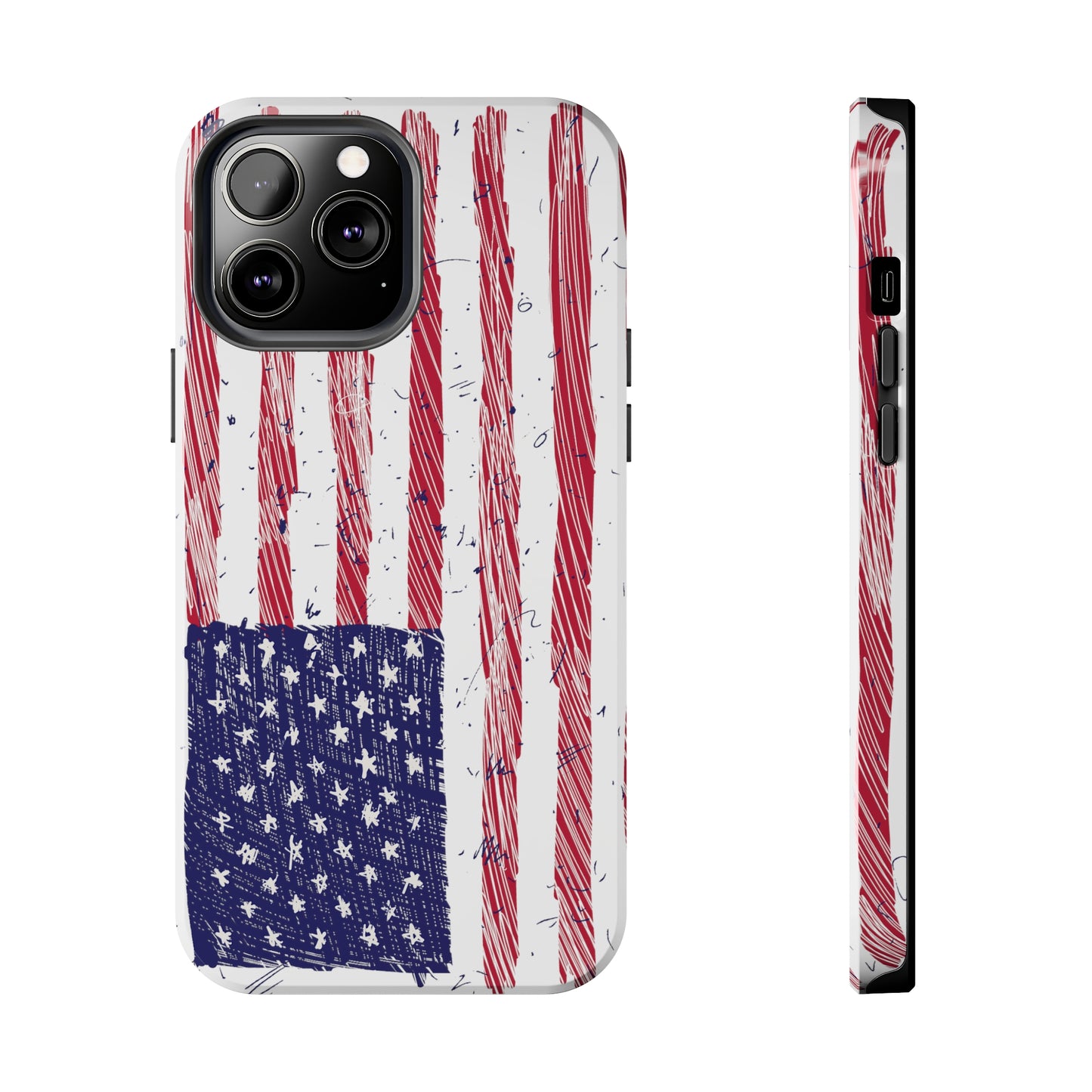 Tough Phone Cases - American Flag Illustration