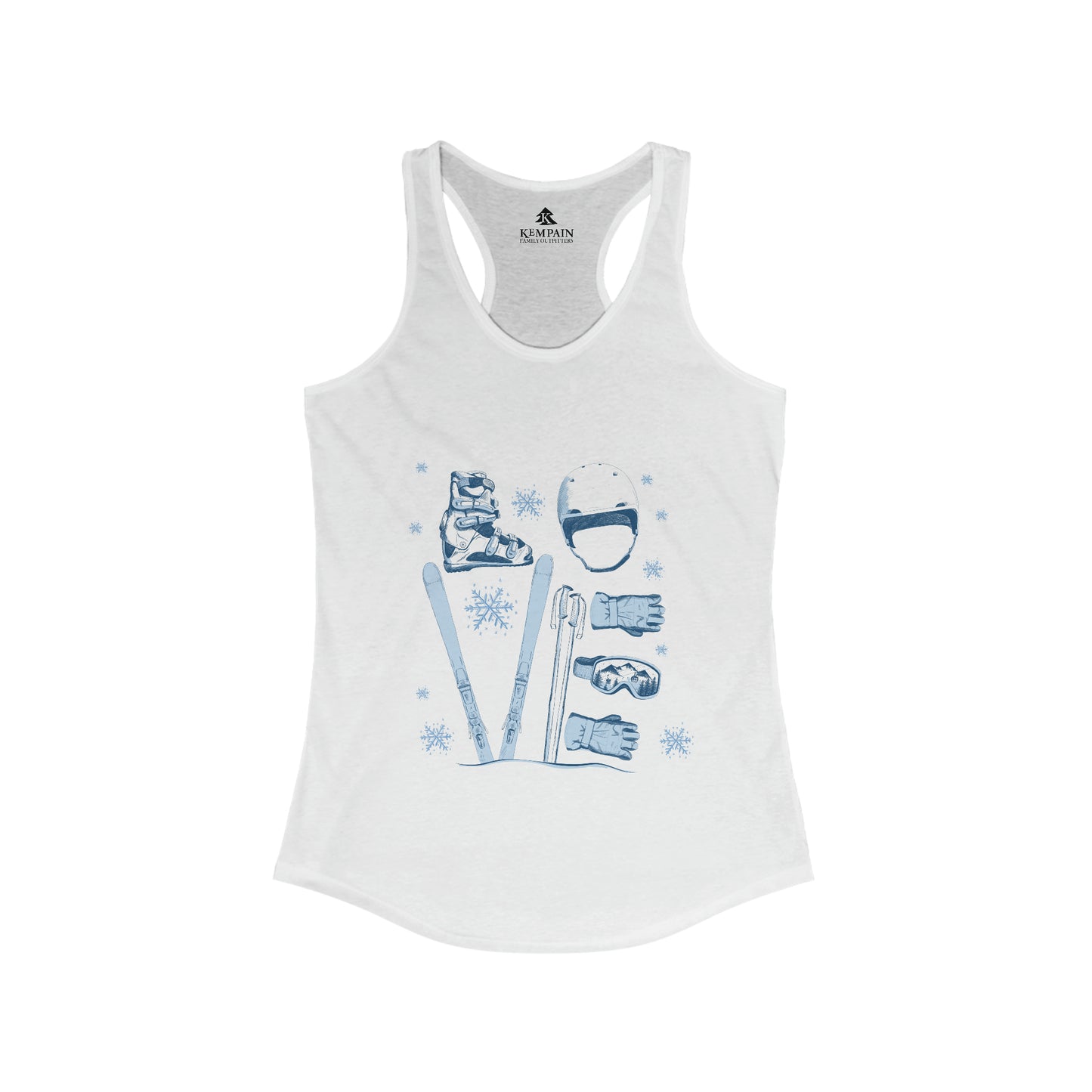 ⛷️ ❤️ Ski "LOVE" Graphic - Woman's Racerback Tank Top