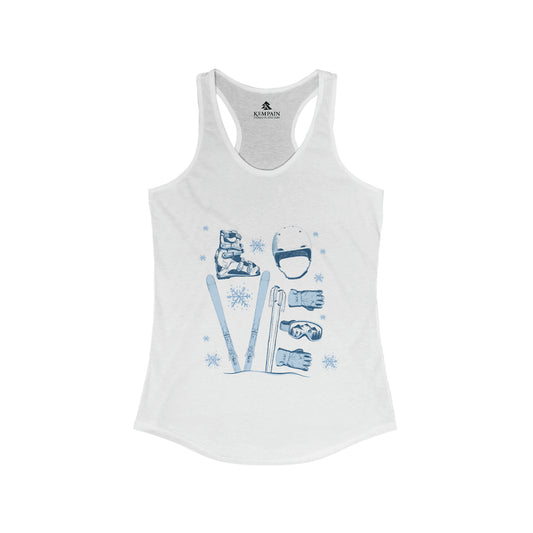 ⛷️ ❤️ Ski "LOVE" Graphic - Woman's Racerback Tank Top