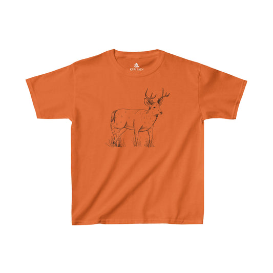 🦌 Whitetail Deer Graphic - Kids' Cotton Tee