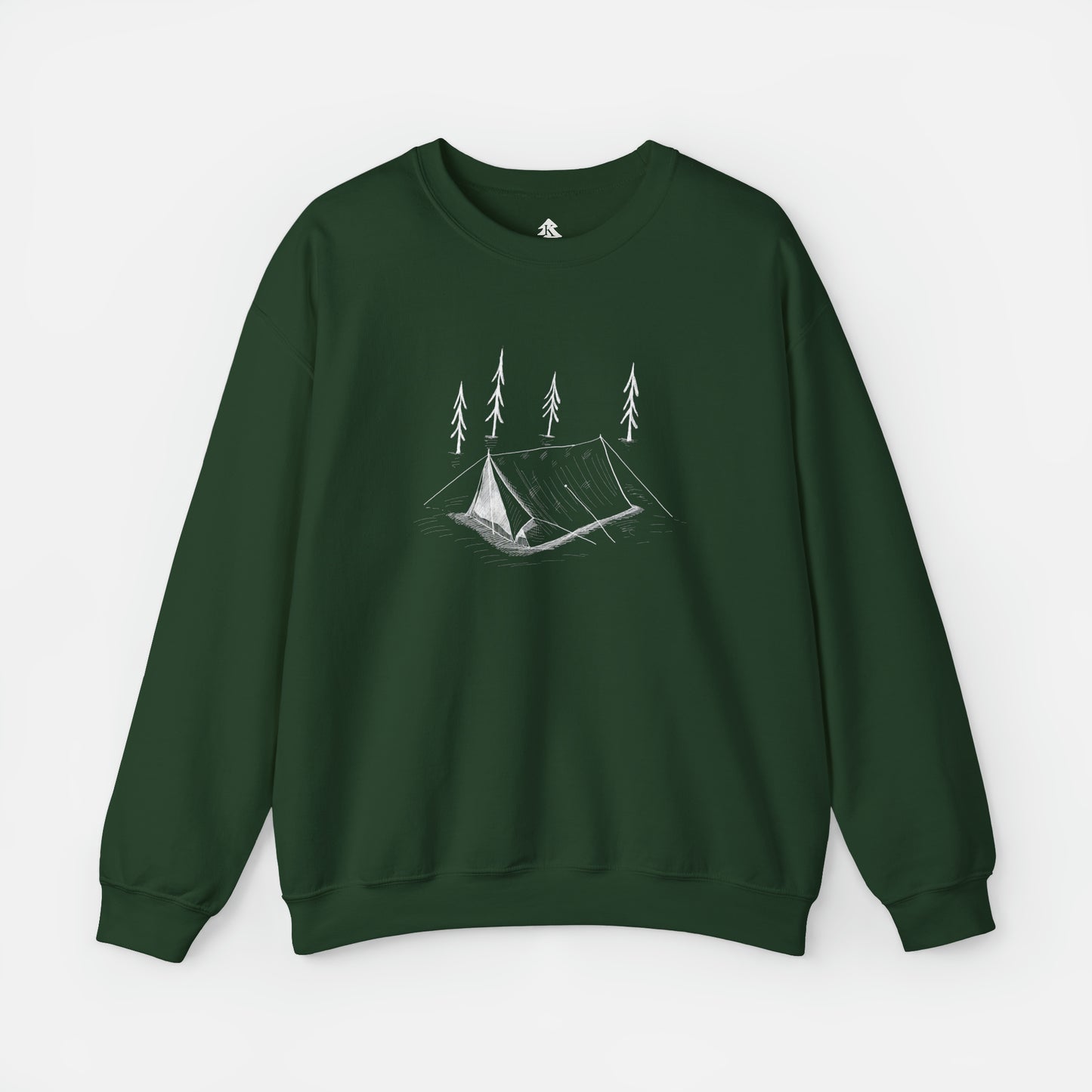 ⛺ Camping Tent Graphic - Adult Crewneck Sweatshirt