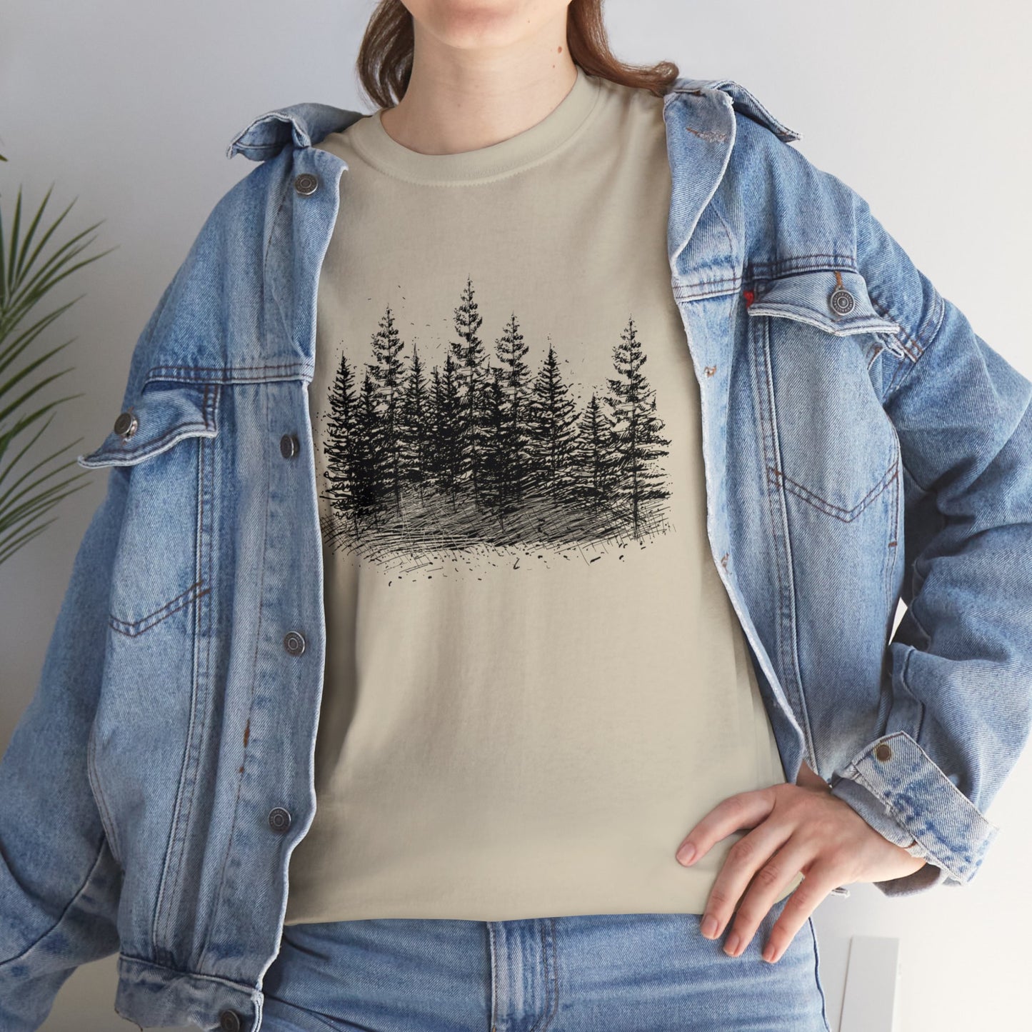 🌲 Forest Trees Graphic T-Shirt — Heavy Cotton