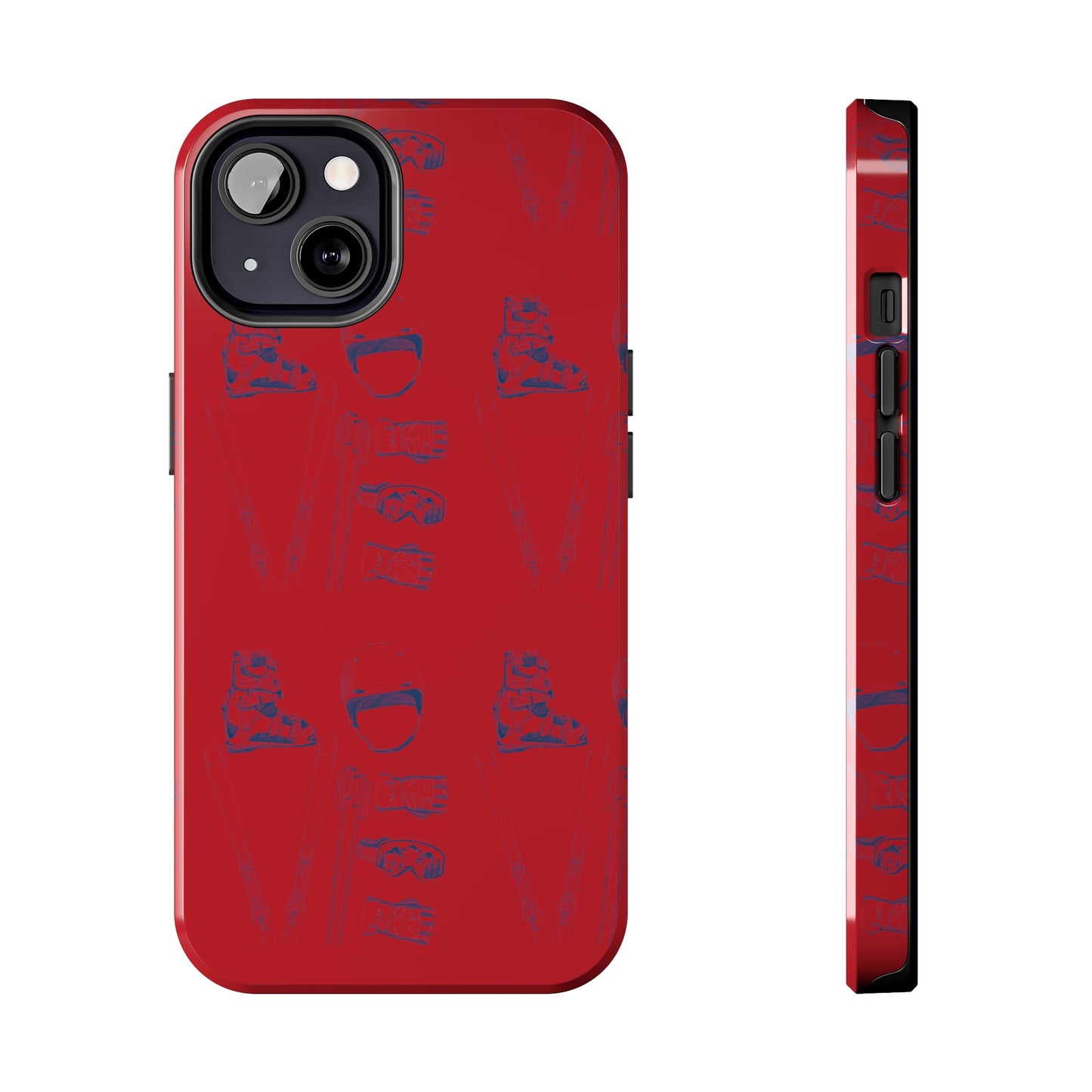 Tough Phone Cases — Ski "LOVE" Pattern