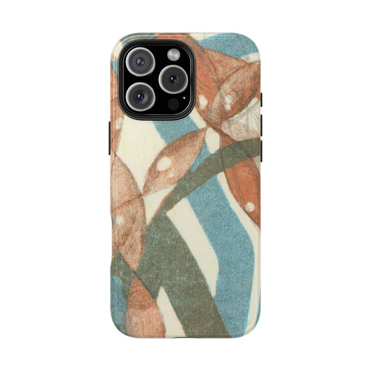 Earth Tone Monotype Print Phone Case – Unique, Artistic & Durable Protection