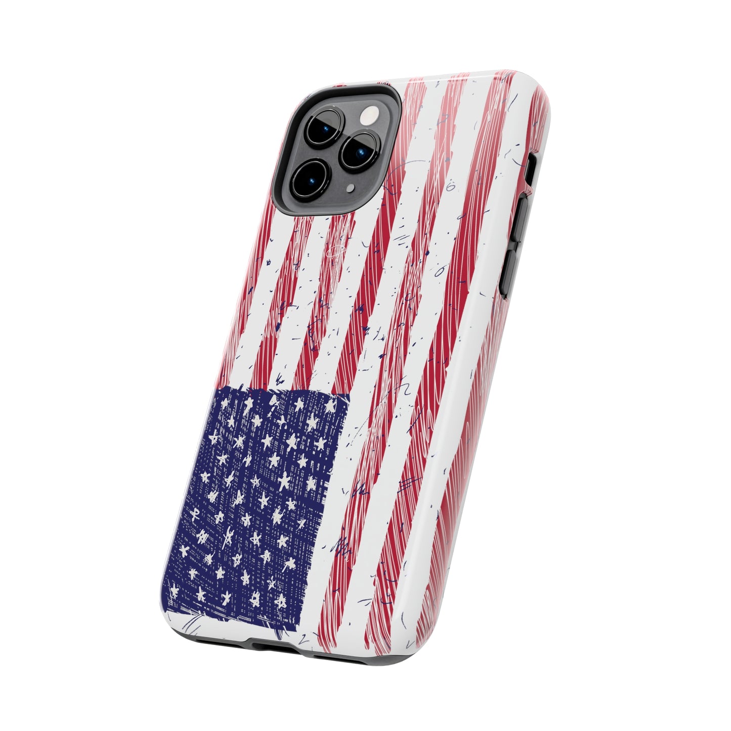 Tough Phone Cases - American Flag Illustration