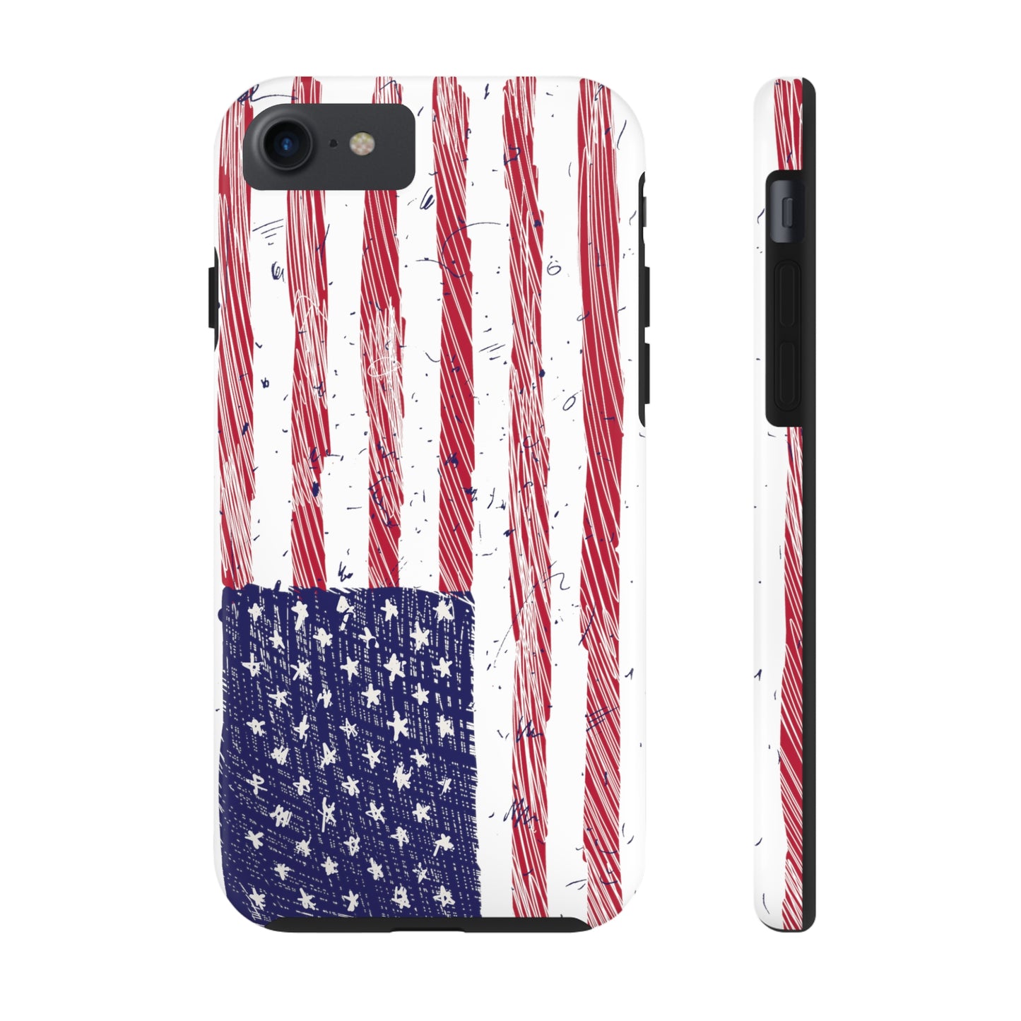 Tough Phone Cases - American Flag Illustration