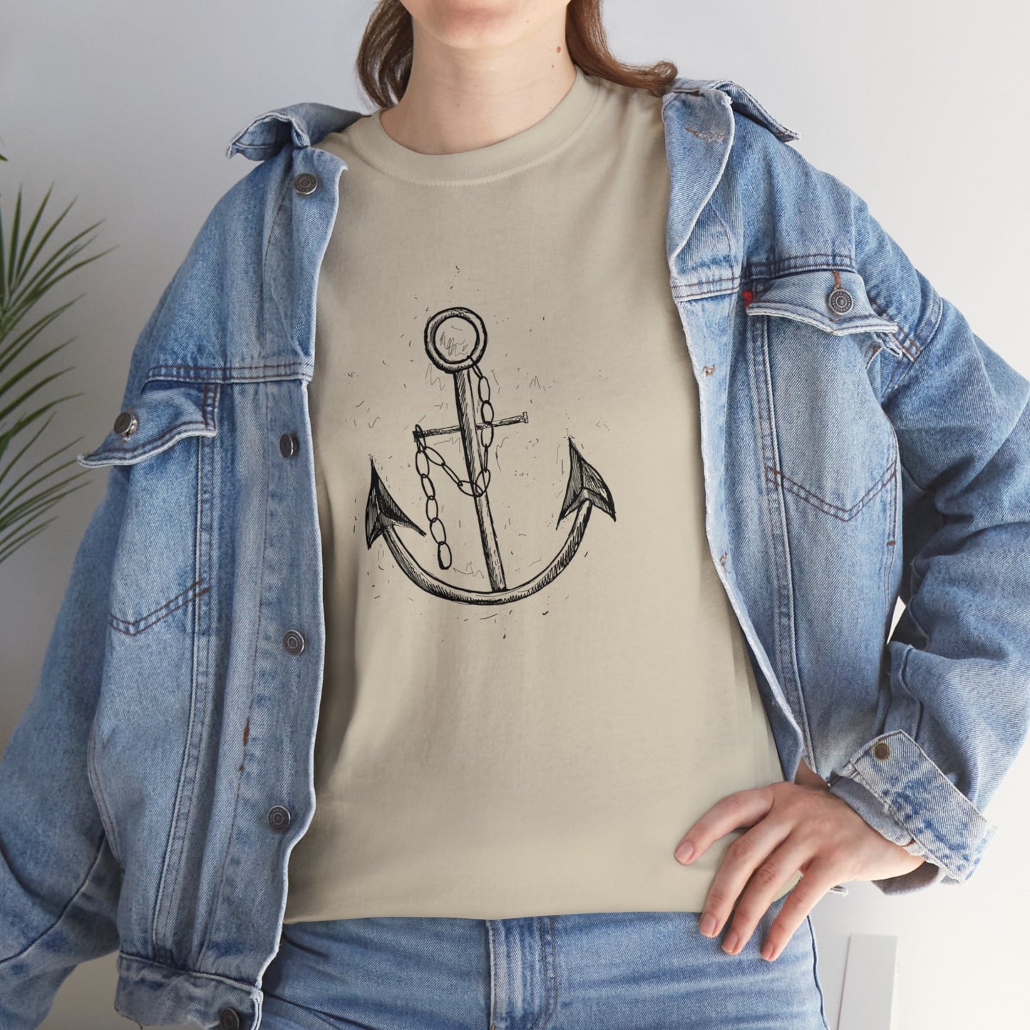 ⚓ Ship Anchor Graphic T-Shirt — Heavy Cotton