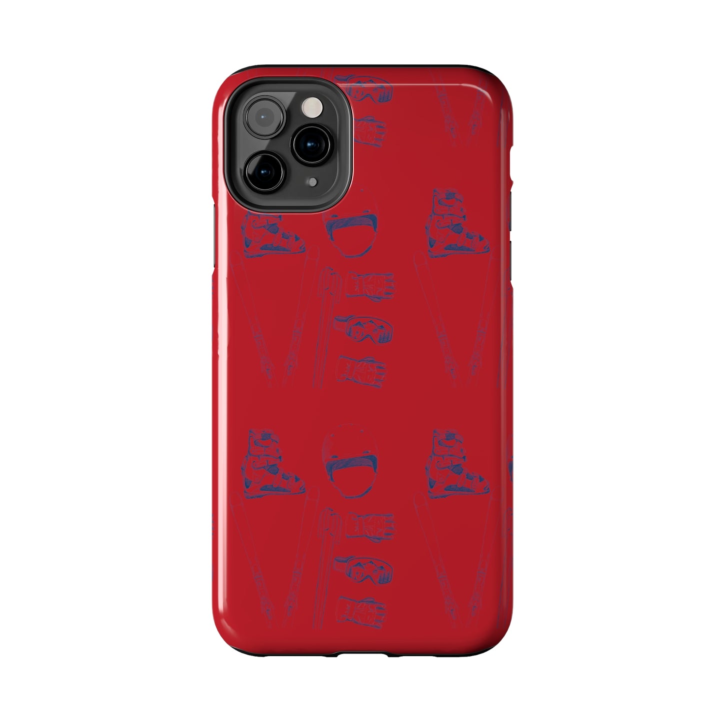 Tough Phone Cases — Ski "LOVE" Pattern