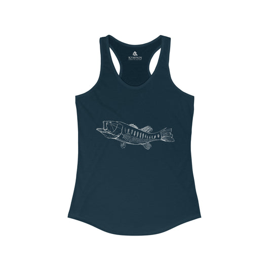 Largemouth Bass Graphic - Women's Racerback Tank Top