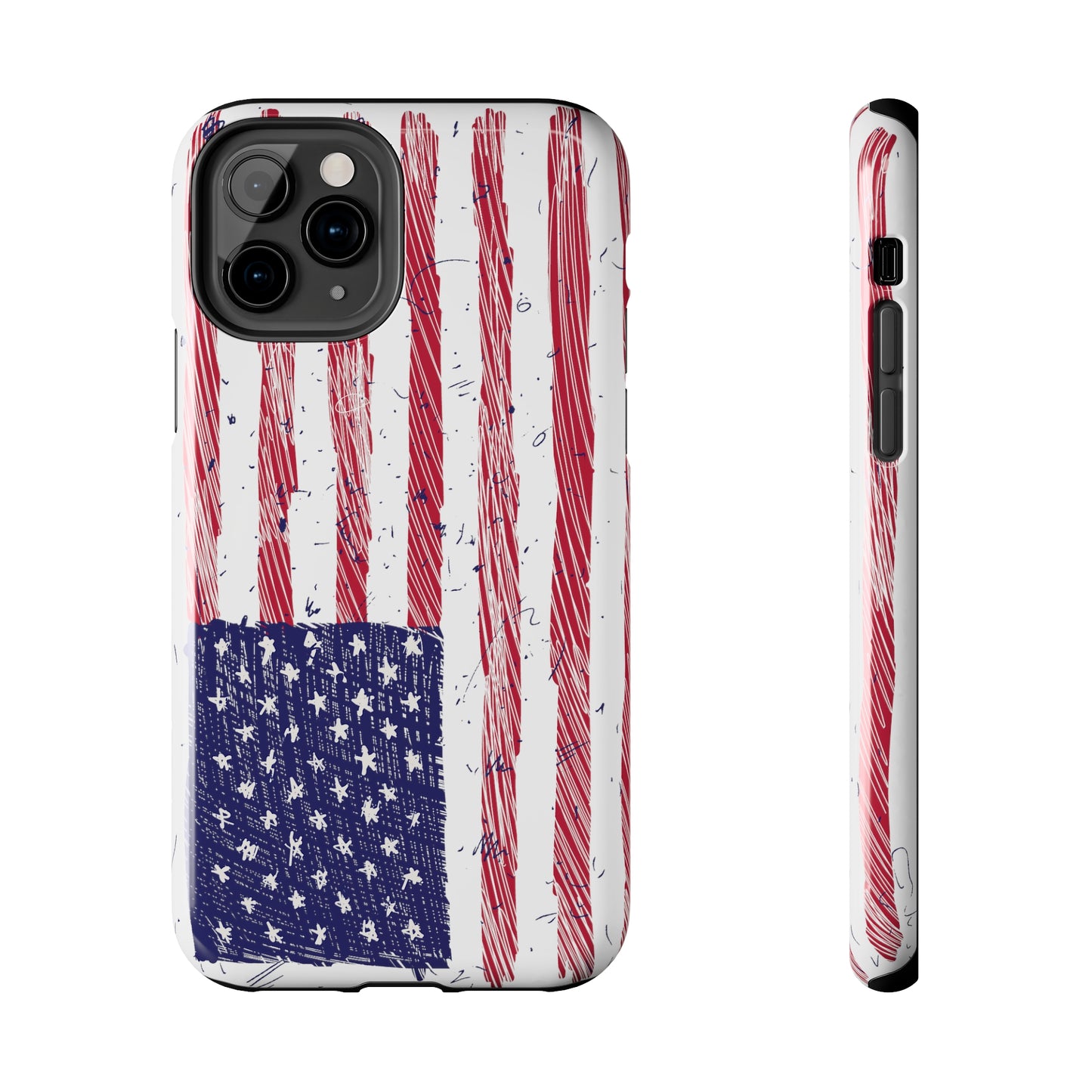 Tough Phone Cases - American Flag Illustration