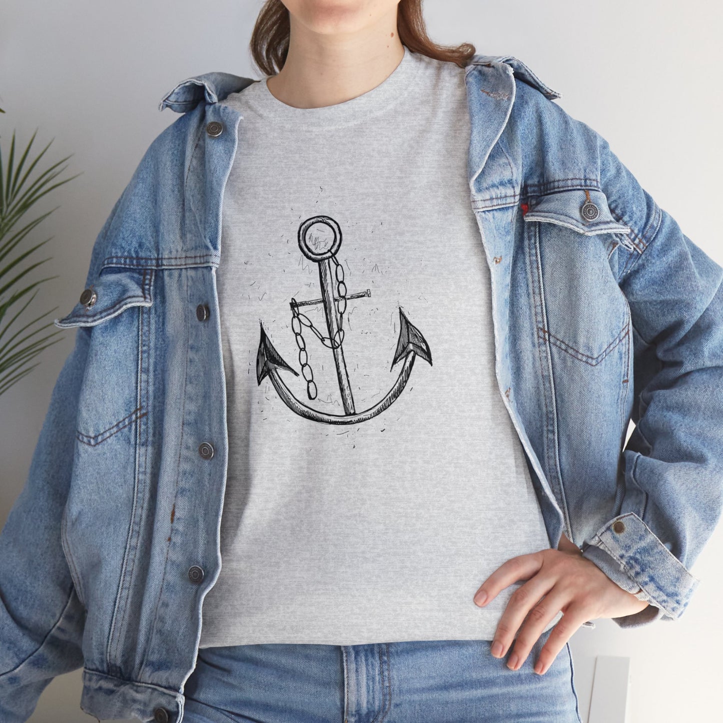 ⚓ Ship Anchor Graphic T-Shirt — Heavy Cotton