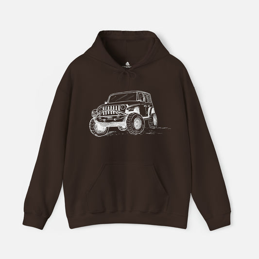 🚙 Off-Road Vehicle Graphic - Adult Hooded Sweatshirt