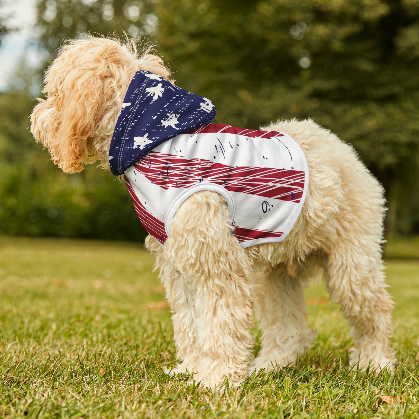 🇺🇸 American Flag Graphic - Pet Hoodie