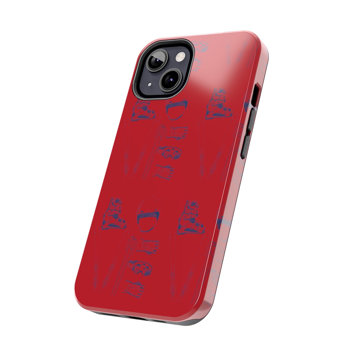 Tough Phone Cases — Ski "LOVE" Pattern