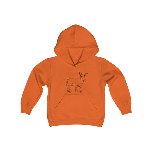 🦌 Whitetail Deer Graphic - Kids Hoodie