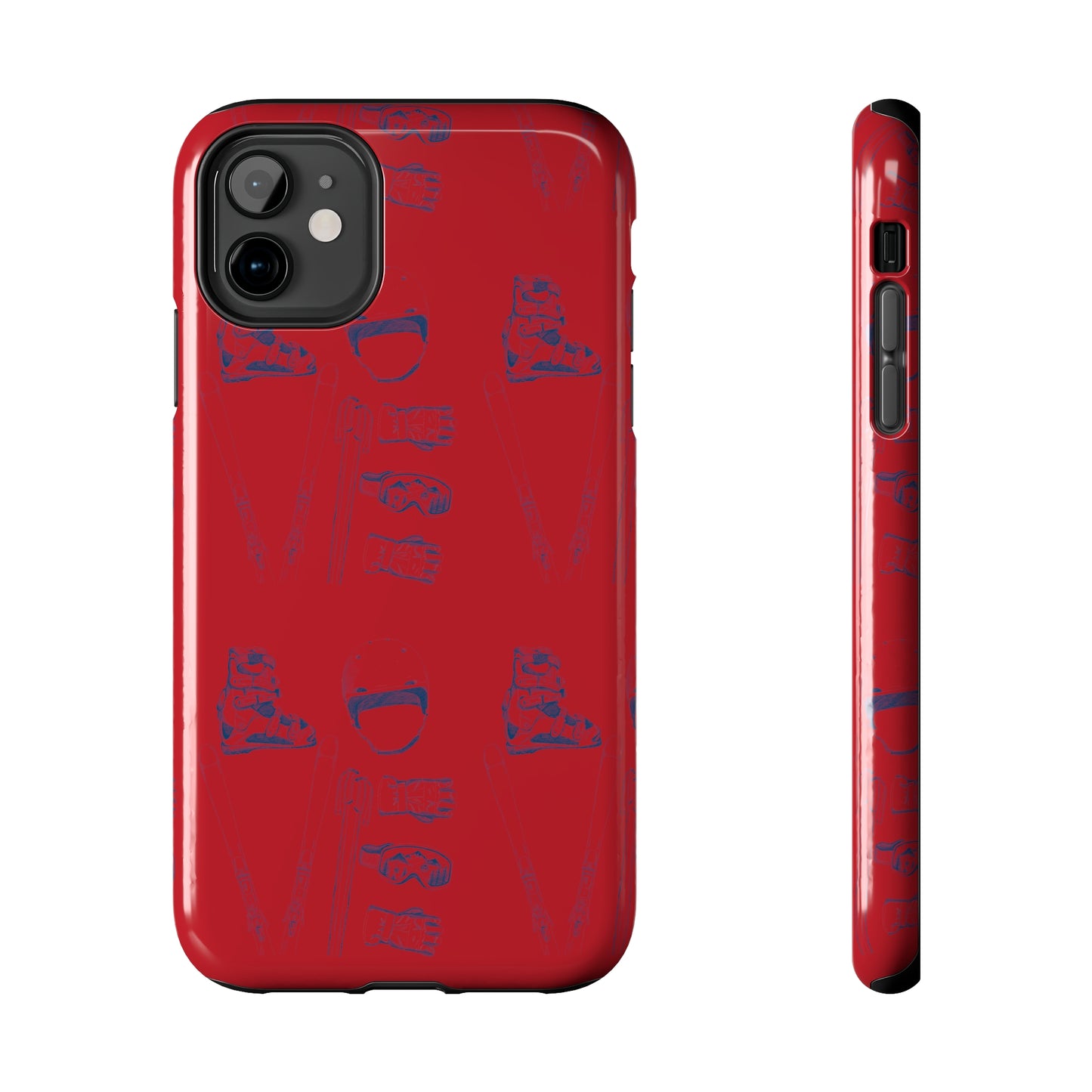 Tough Phone Cases — Ski "LOVE" Pattern