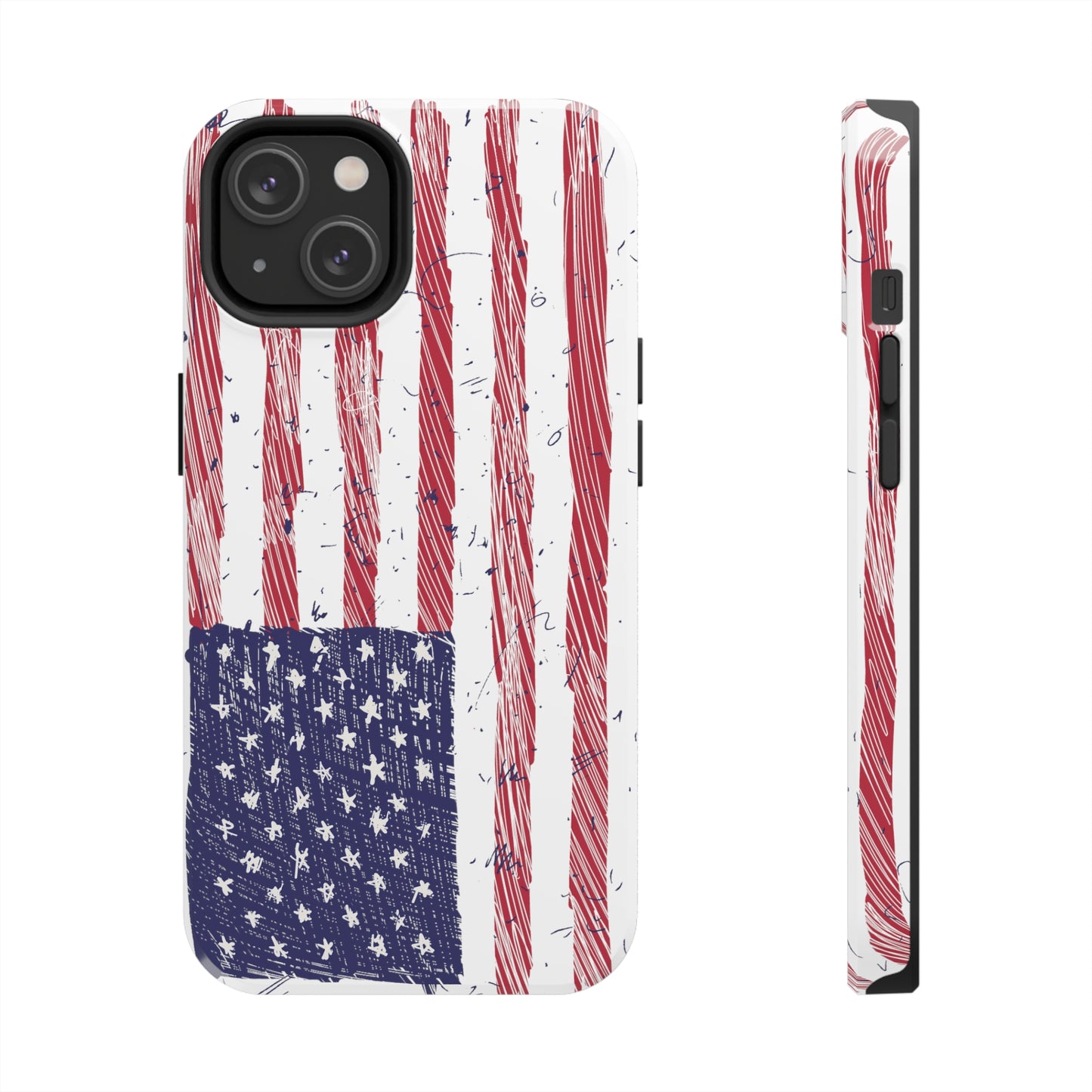 Tough Phone Cases - American Flag Illustration