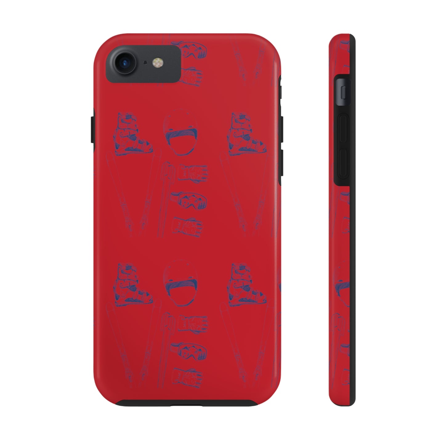 Tough Phone Cases — Ski "LOVE" Pattern