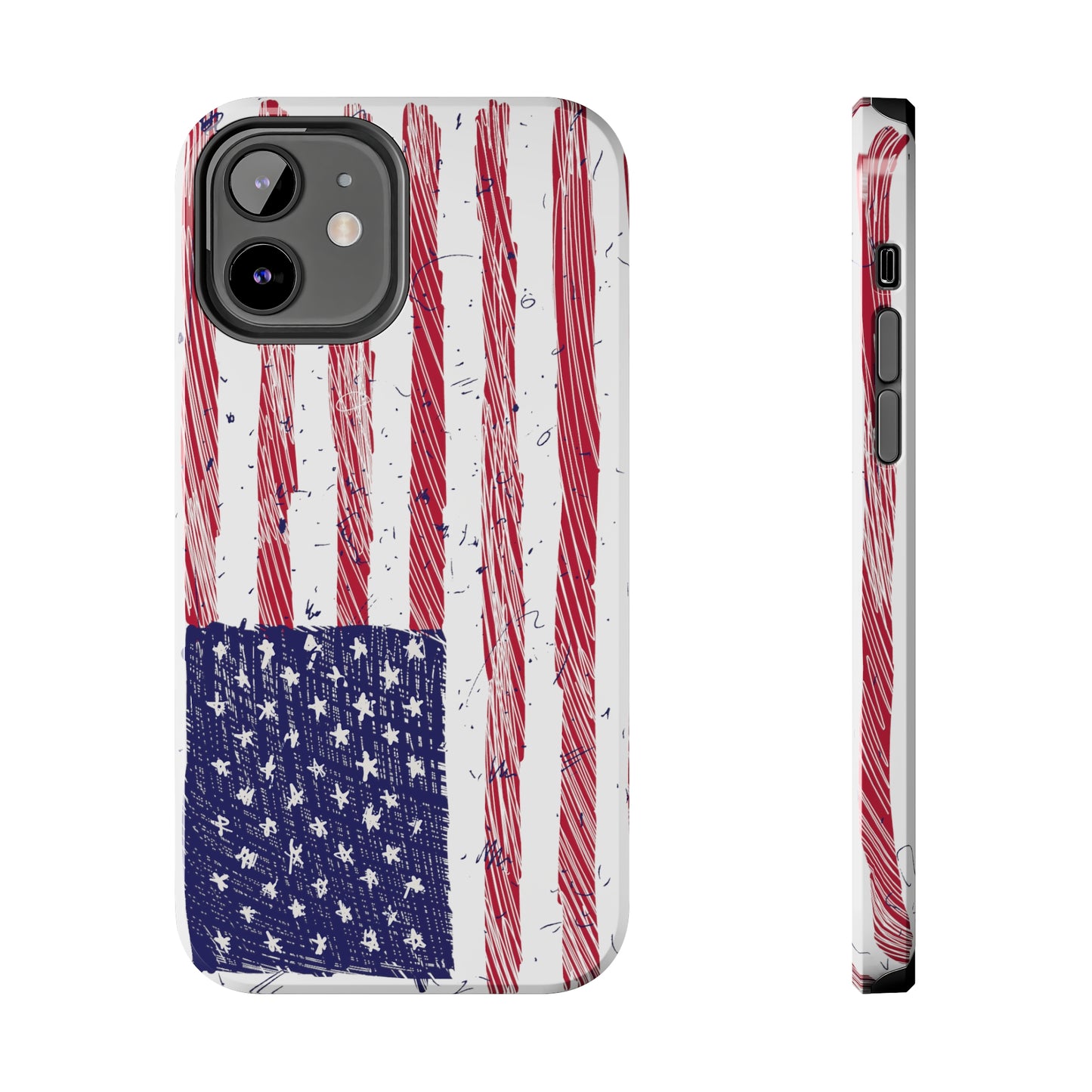 Tough Phone Cases - American Flag Illustration