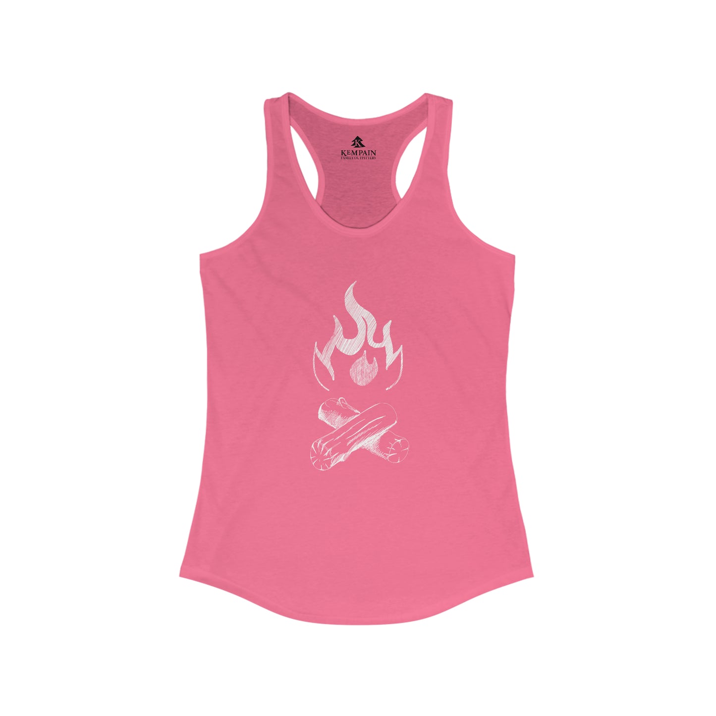 🔥 Campfire Graphic Racerback Tank Top