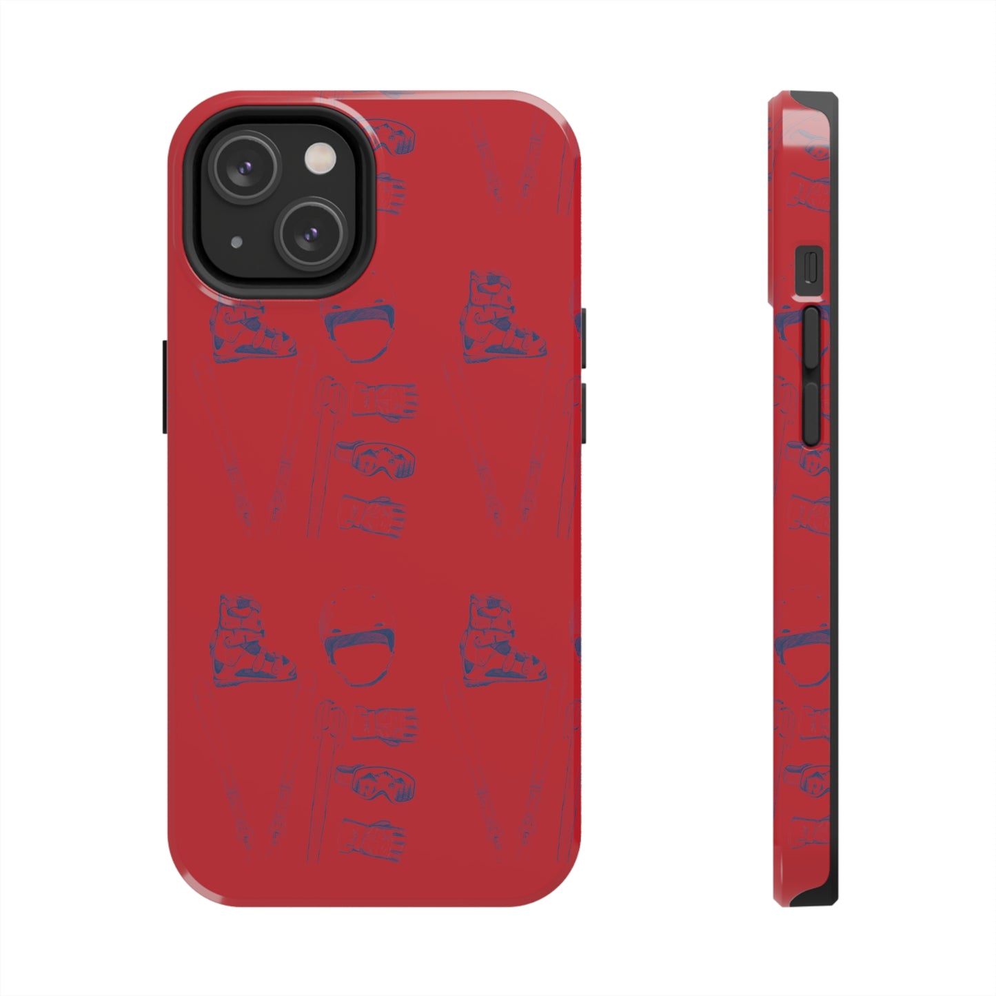 Tough Phone Cases — Ski "LOVE" Pattern