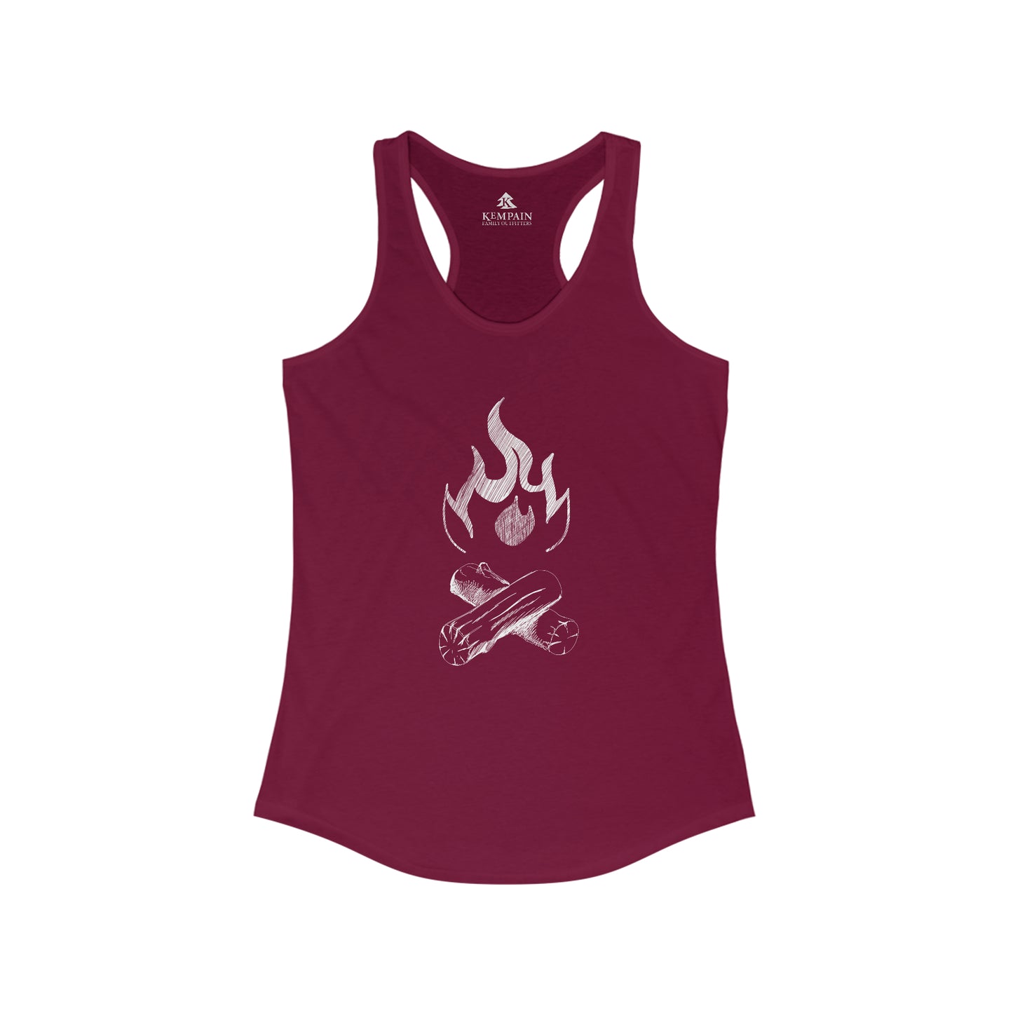 🔥 Campfire Graphic Racerback Tank Top