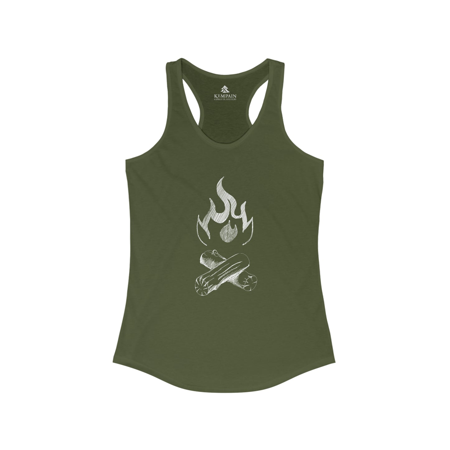 🔥 Campfire Graphic Racerback Tank Top