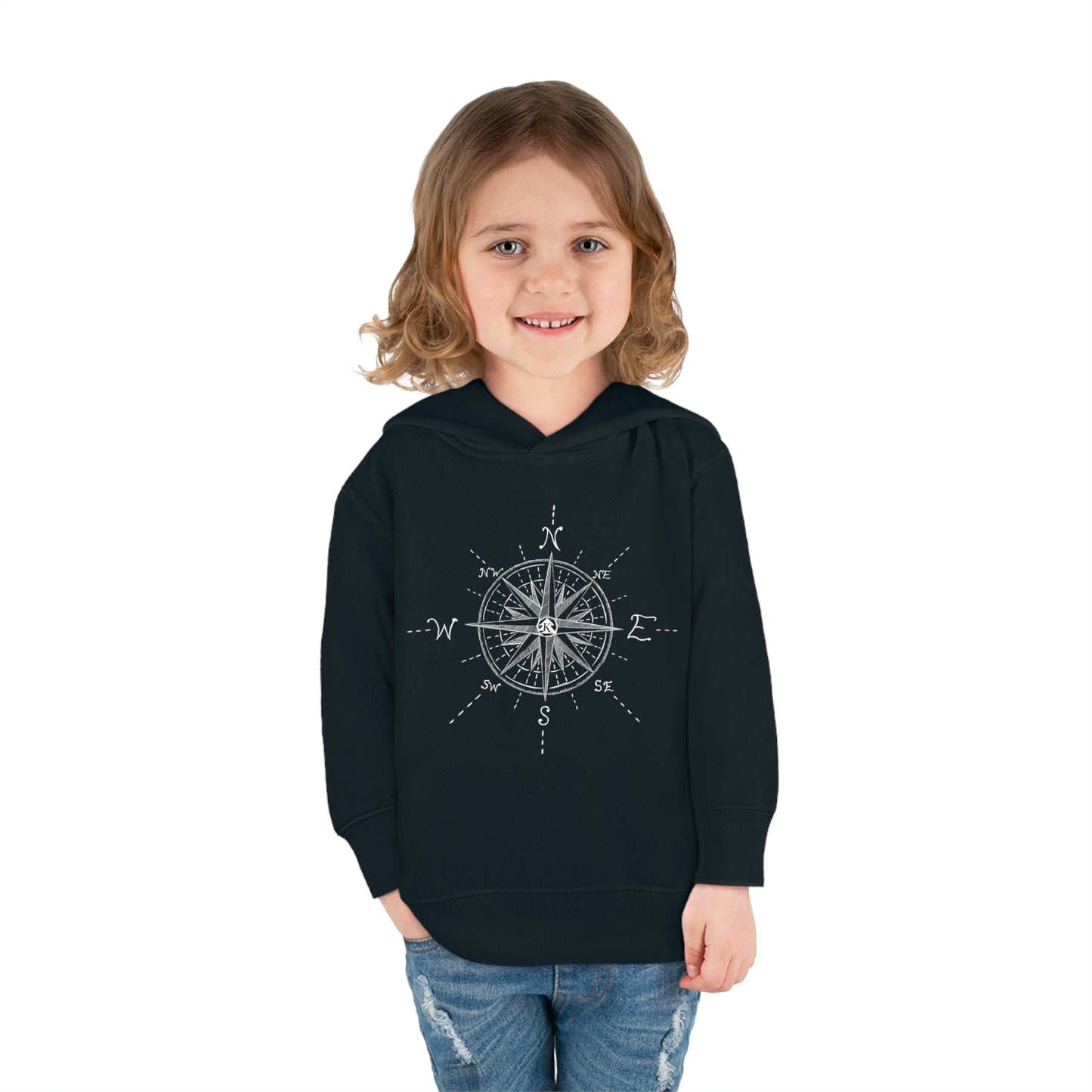 🧭 Compass Rose Illustration - Toddler Hoodie