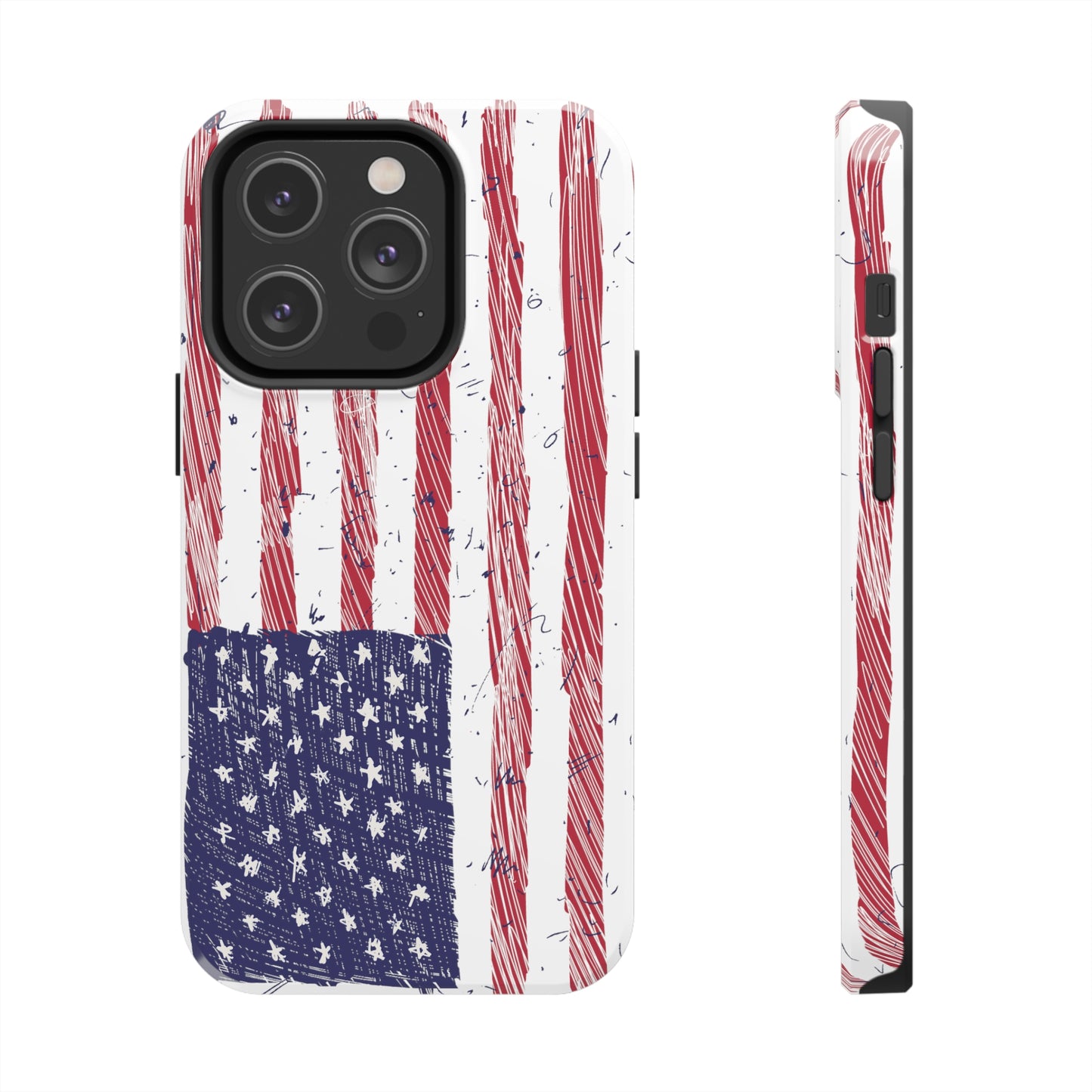 Tough Phone Cases - American Flag Illustration