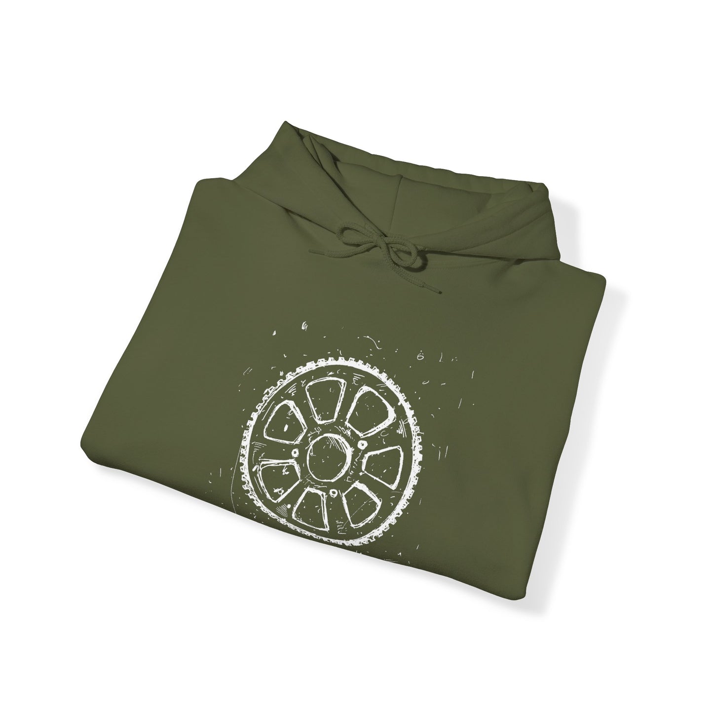 🚴‍♀️ Bicycle Sprocket Graphic - Adult Hooded Sweatshirt