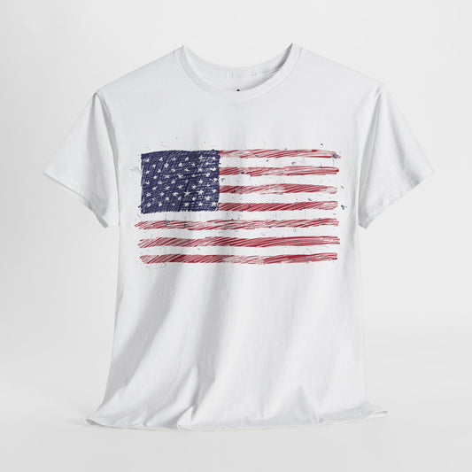 🇺🇸 American Flag Graphic— Adult Unisex Cotton T-Shirt