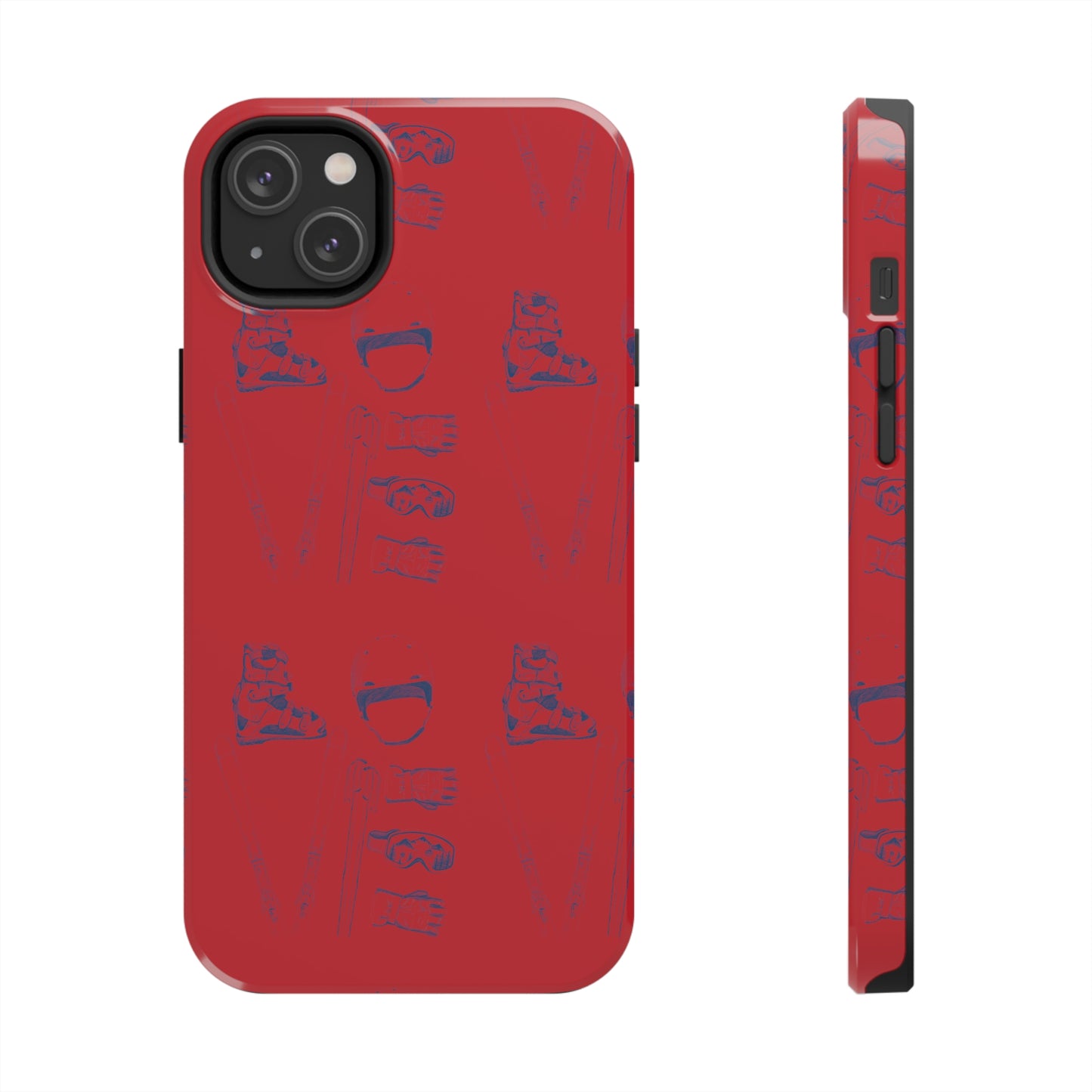 Tough Phone Cases — Ski "LOVE" Pattern