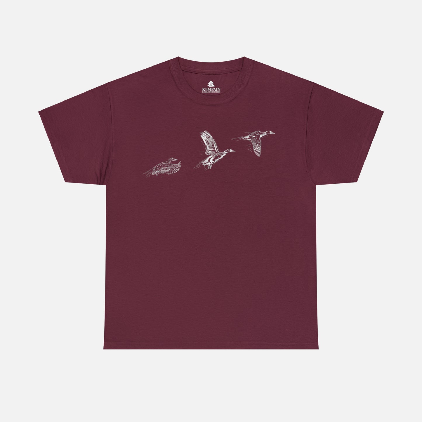 🦆 Flying Ducks Graphic T-Shirt — Adult Heavy Cotton