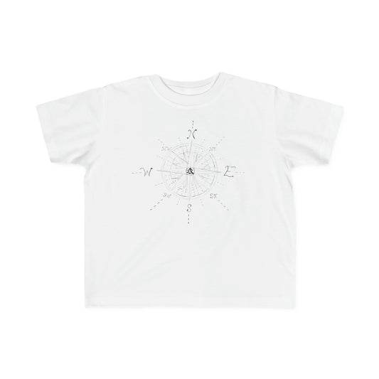 🧭 Compass Rose Graphic - Toddler's Cotton Tee