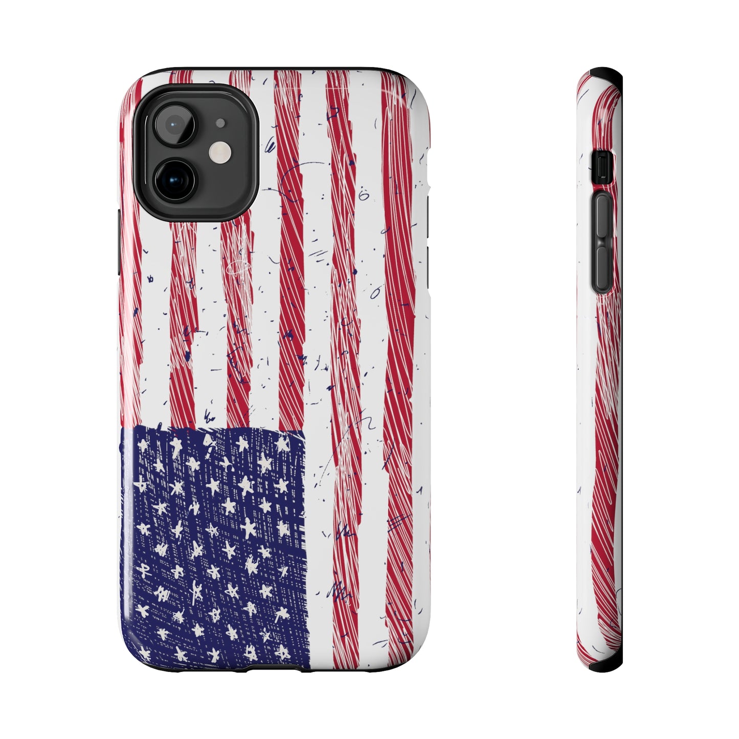 Tough Phone Cases - American Flag Illustration