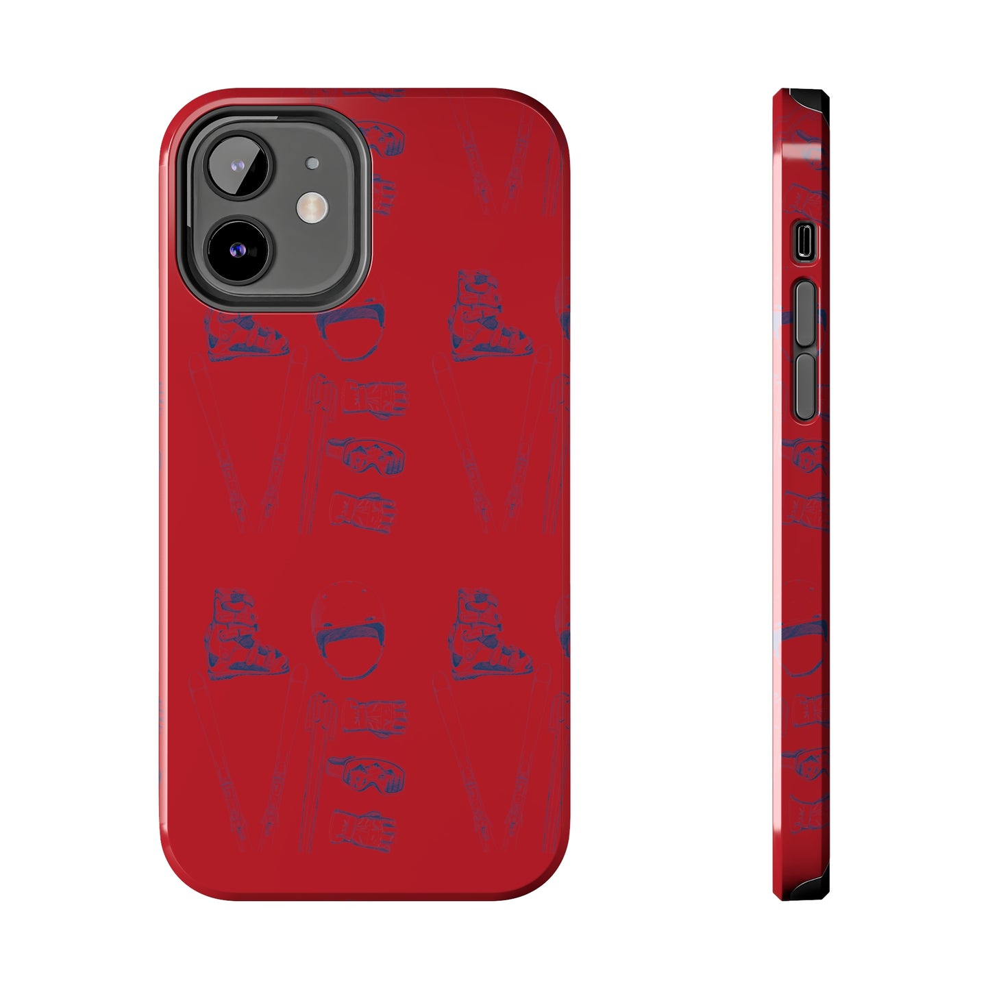 Tough Phone Cases — Ski "LOVE" Pattern