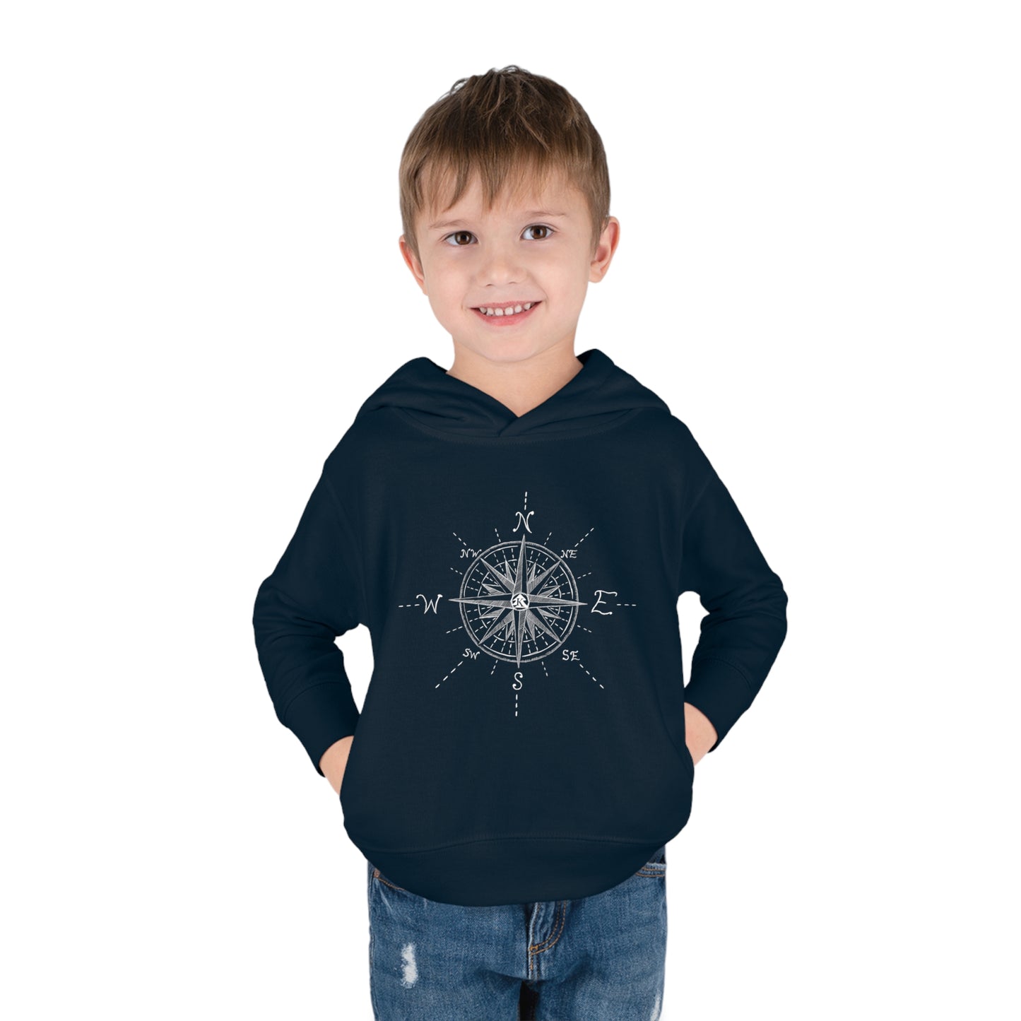 🧭 Compass Rose Illustration - Toddler Hoodie