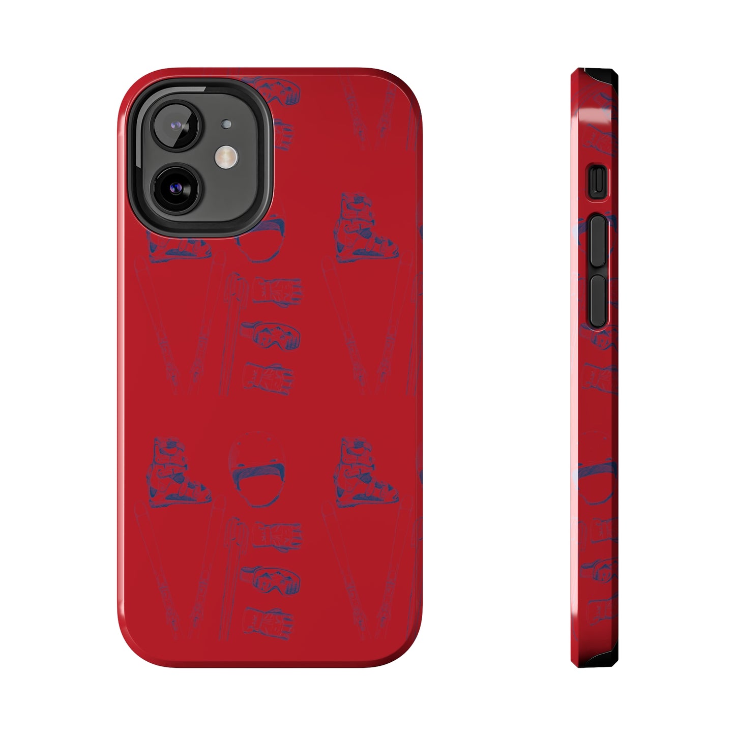 Tough Phone Cases — Ski "LOVE" Pattern